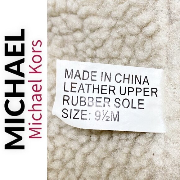 MICHAEL MICHAEL KORS Camel Brown Suede Sherpa Lined Wedge Boot, Size 9.5 - Picture 10 of 10